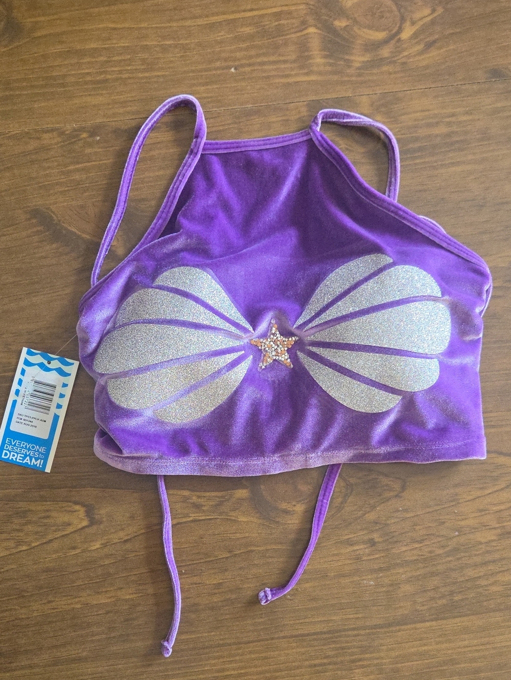 Purple Mermaid Shell Tank Top with Glitter Star